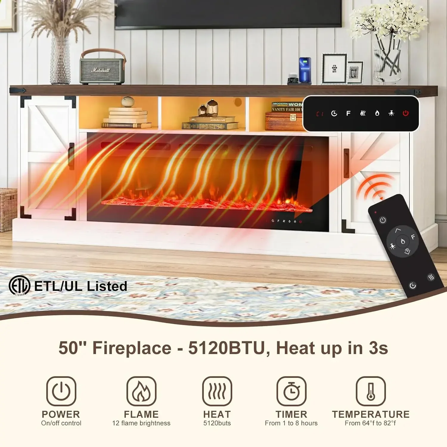 Patio Heater Standing - [سعر مخفض! حامل تلفزيون بموقد كهربائي