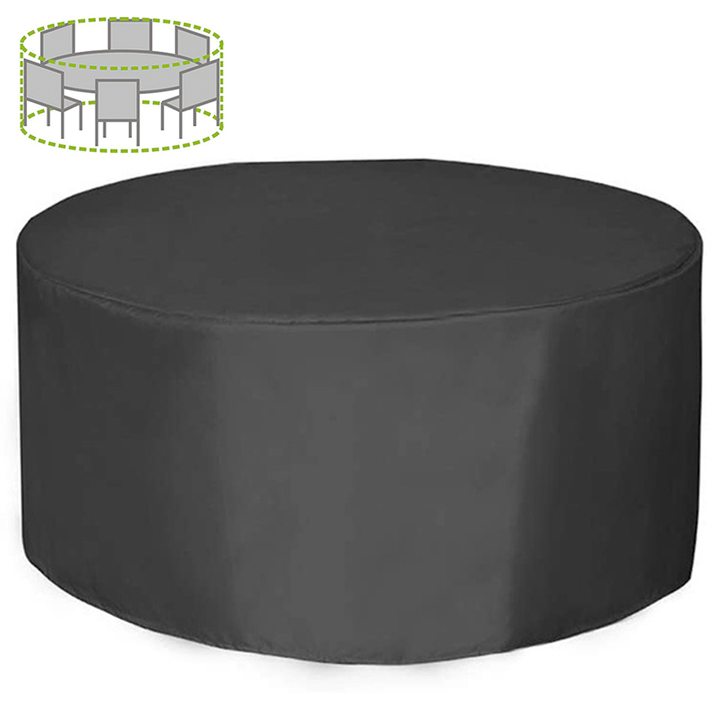 Outdoor Furniture Table And Chairs - غطاء أثاث دائري بـ 12 مقاسًا،