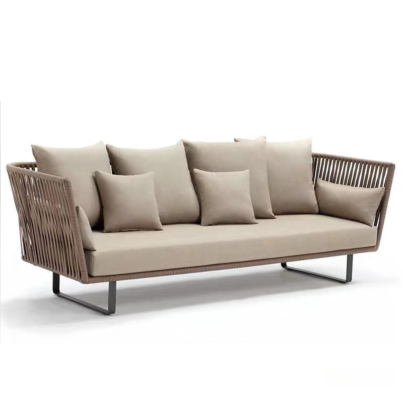Outdoor Furniture Metal Chairs - طقم أريكة الروطان الخارجية مقاوم للماء