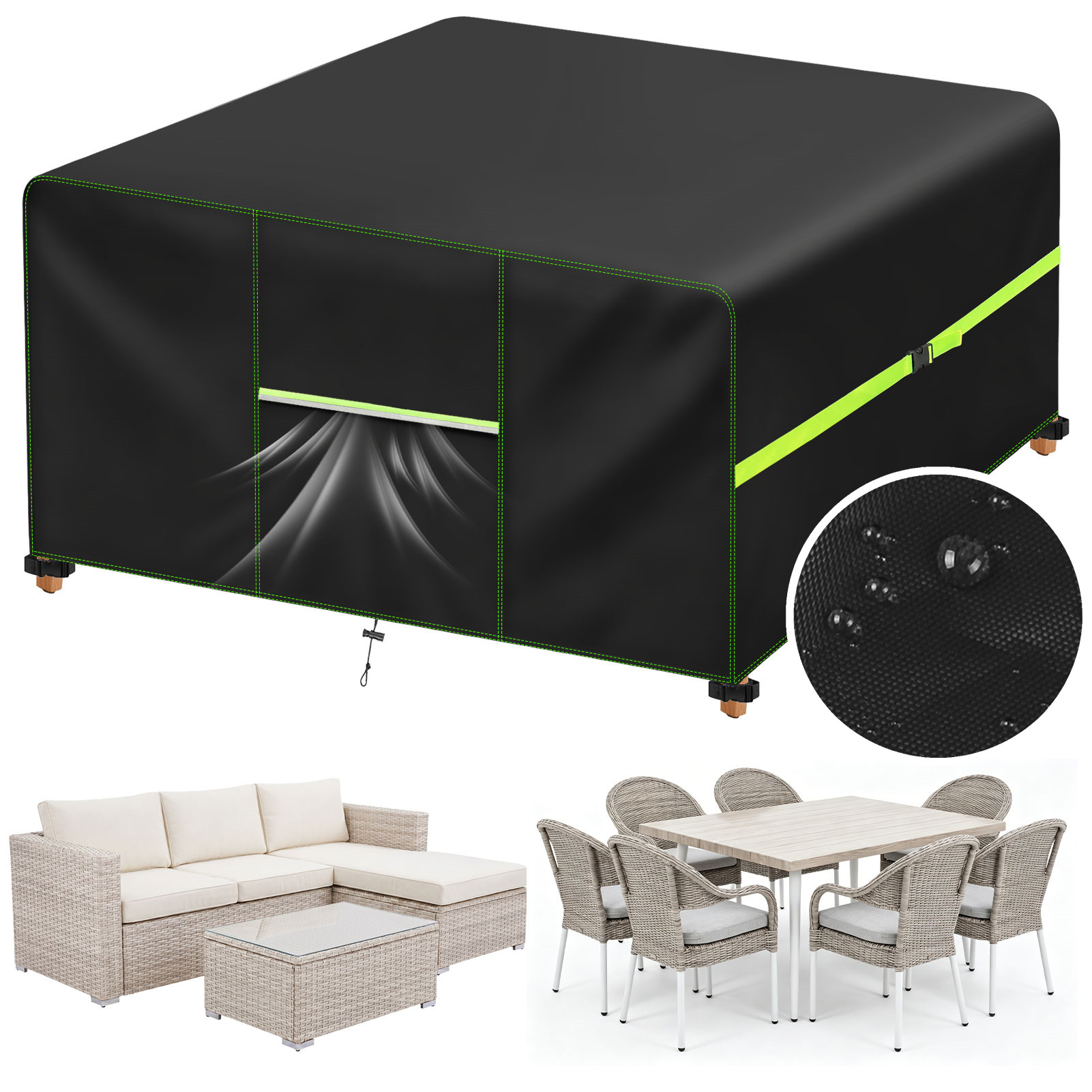 Outdoor Furniture Plans - غطاء أثاث الحدائق مع فتحات تهوية،