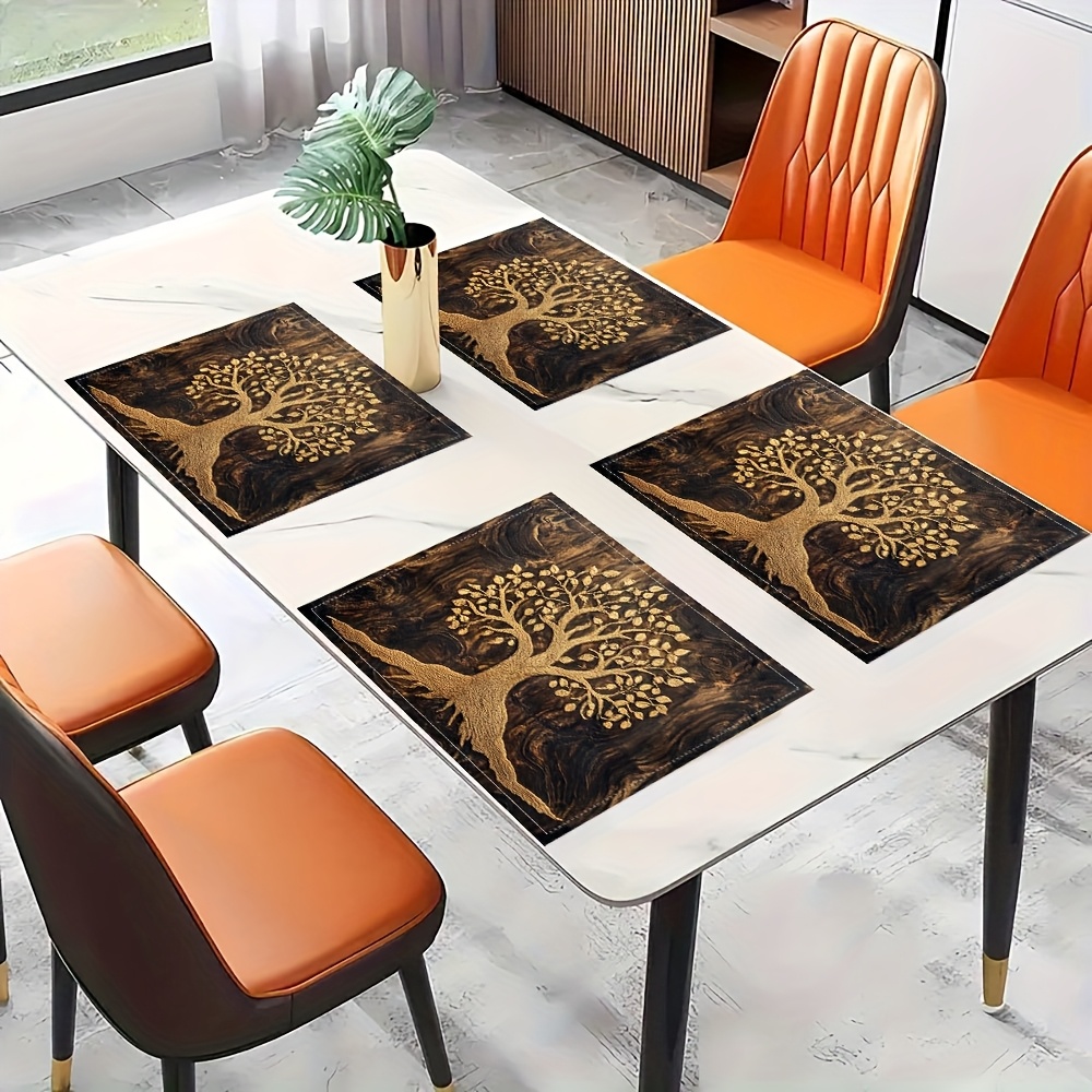 Outdoor Furniture Dining - مفارش طاولة مستطيلة فاخرة بتصميم شجرة