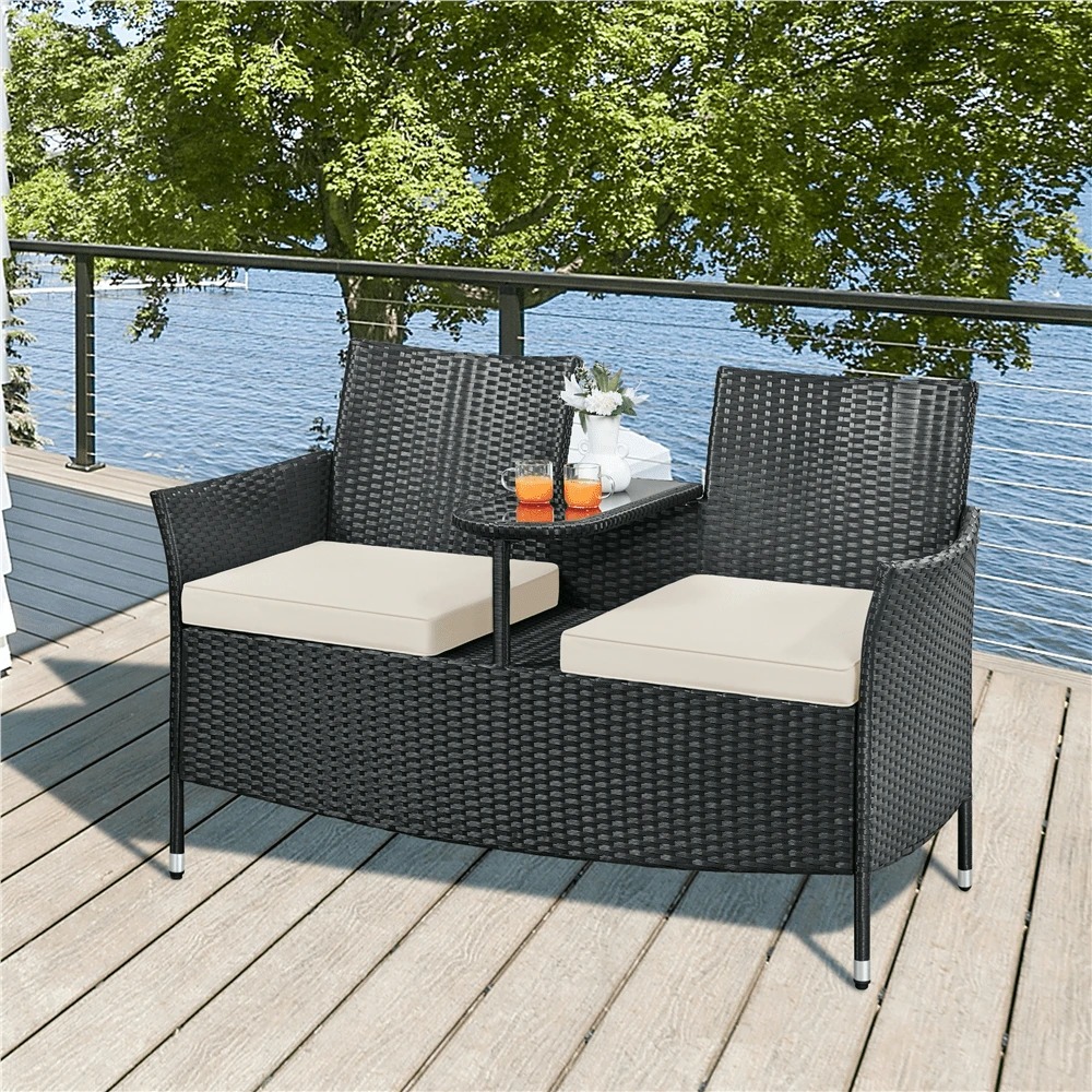 Outdoor Furniture Table And Chairs - كرسي مزدوج فاخر للاستخدام الخارجي بسعة