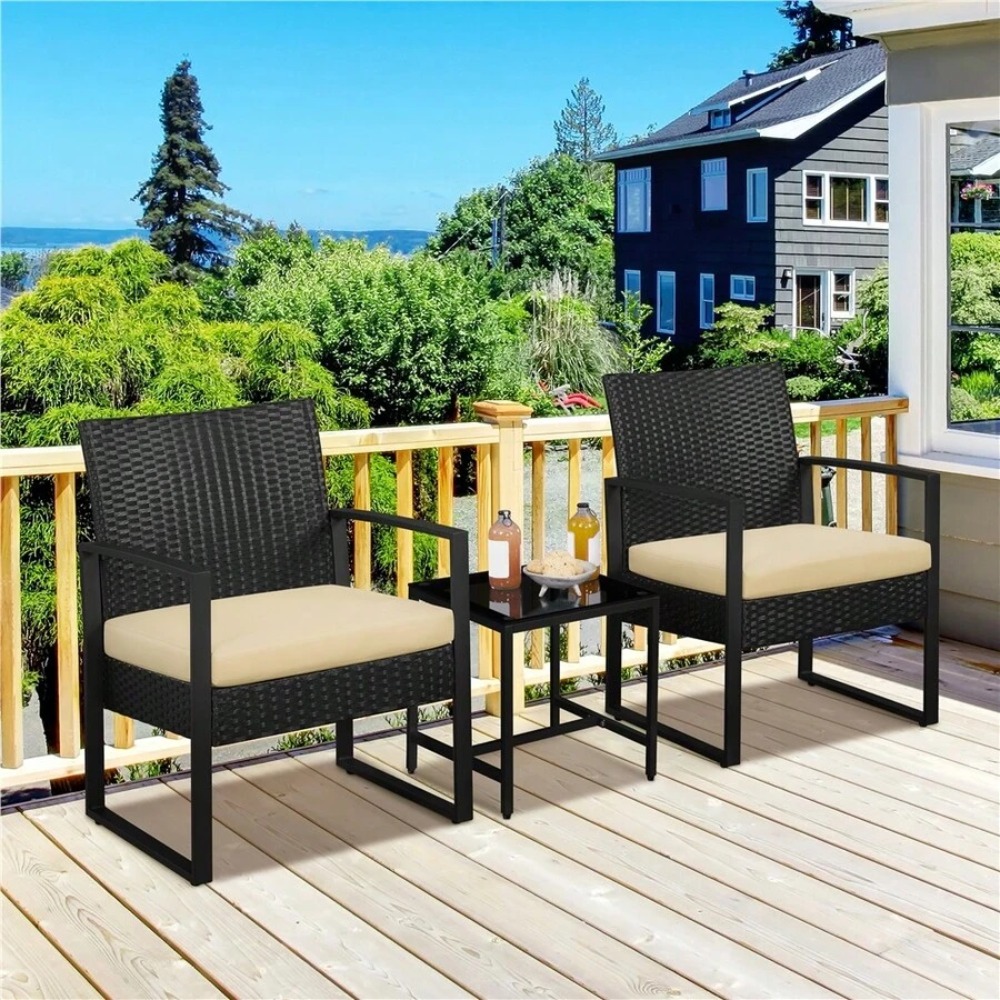 Outdoor Furniture Table And Chairs - طقم أثاث خارجي من 3 قطع