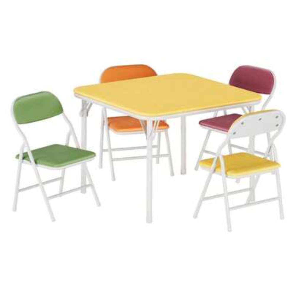 Outdoor Furniture Dining - طاولة مربعة قابلة للطي مع مجموعة