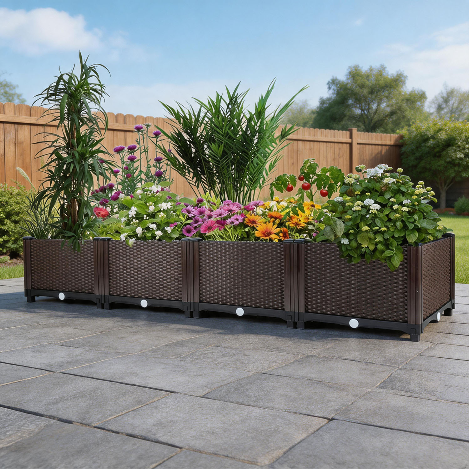 Outdoor Daybed Furniture - حوض زراعة مرتفع ذاتي الري -