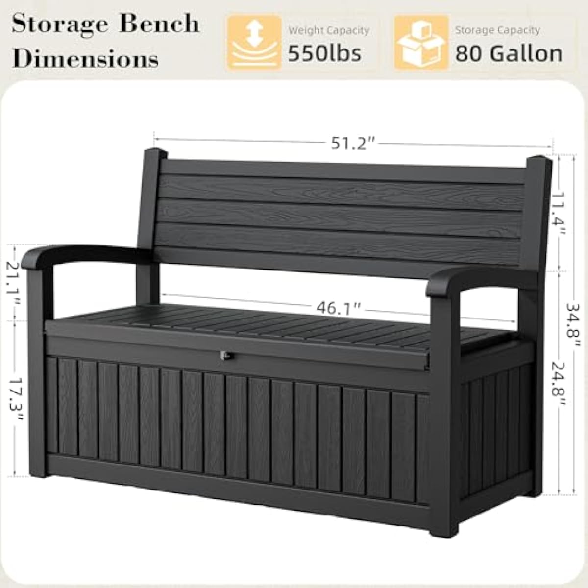 صندوق تخزين خارجي بسعة 80 جالو - مراجعة Outdoor Furniture Resin وسعره