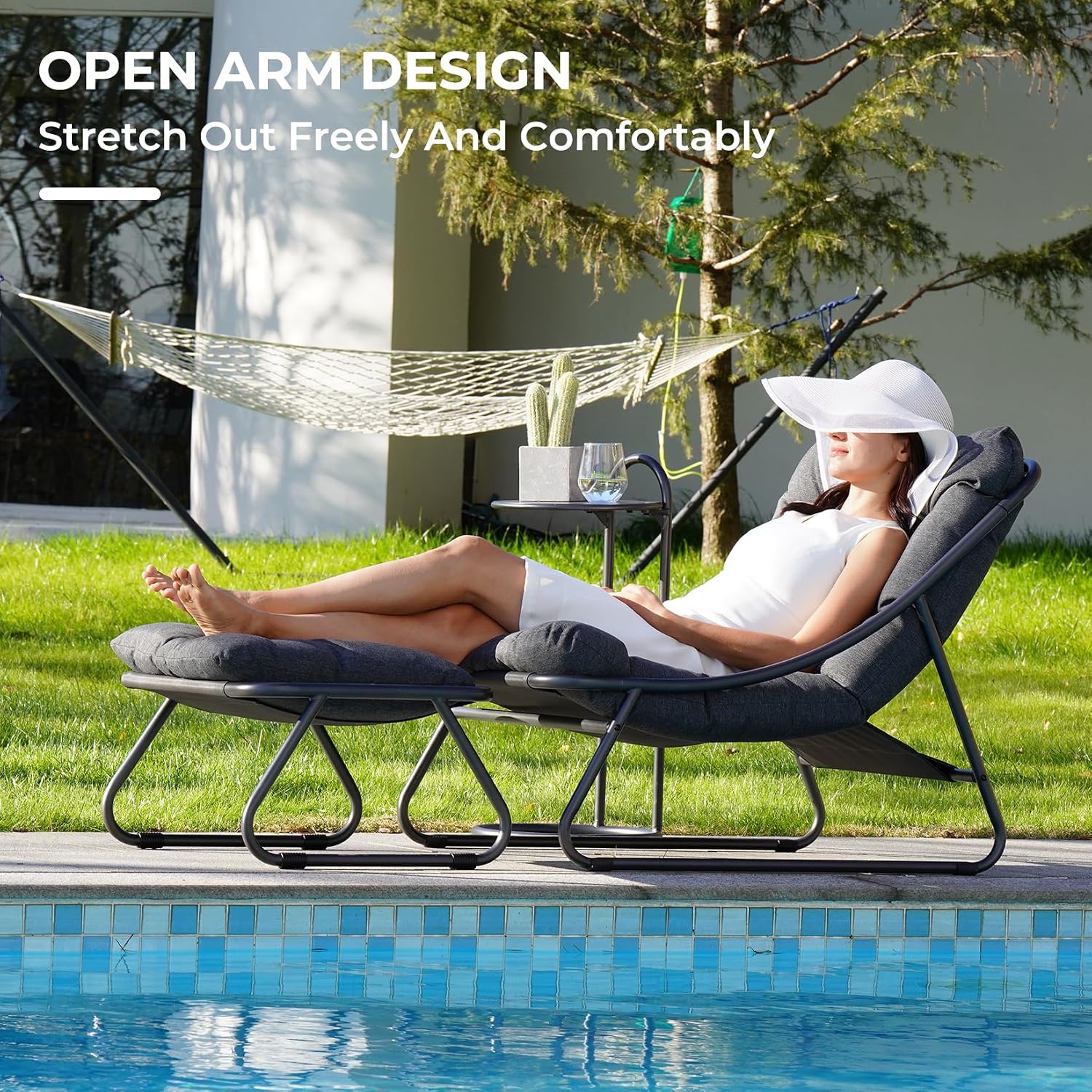 كرسي استرخاء خارجي مع مسند للق - مراجعة Outdoor Furniture Metal Chairs وسعره