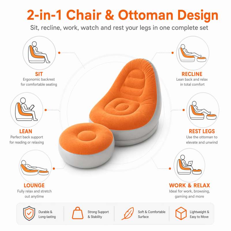 مجموعة أريكة هوائية قابلة للنف - مراجعة Outdoor Furniture Bali وسعره