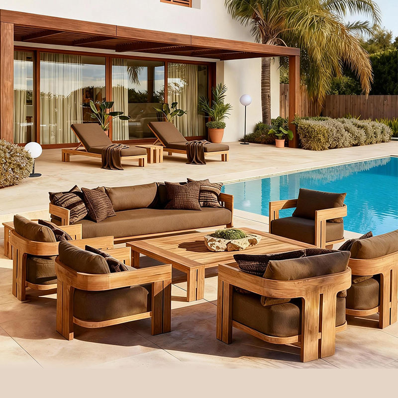 طقم أريكة خشب الساج للخارج 202 - مراجعة Outdoor Furniture Metal Chairs وسعره