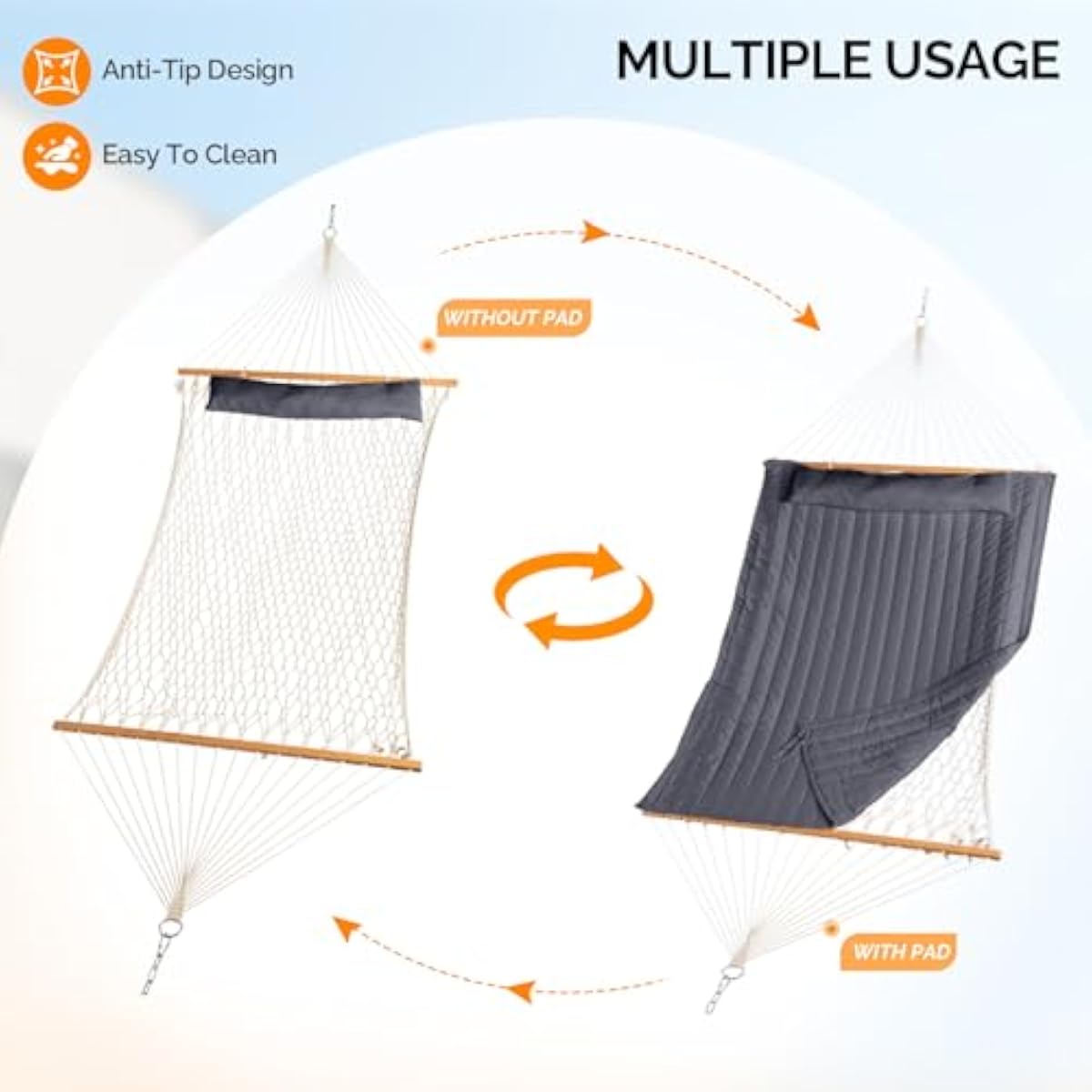 أرجوحة مزدوجة متينة مع حامل لل - مراجعة Hammock With Stand وسعره