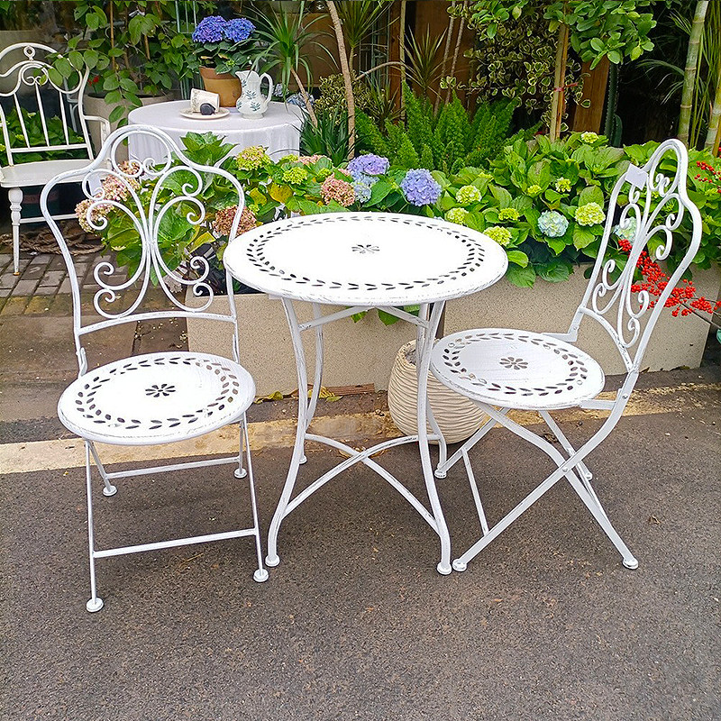 طاولة وكراسي حديدية على الطراز - مراجعة Outdoor Furniture Metal Chairs وسعره