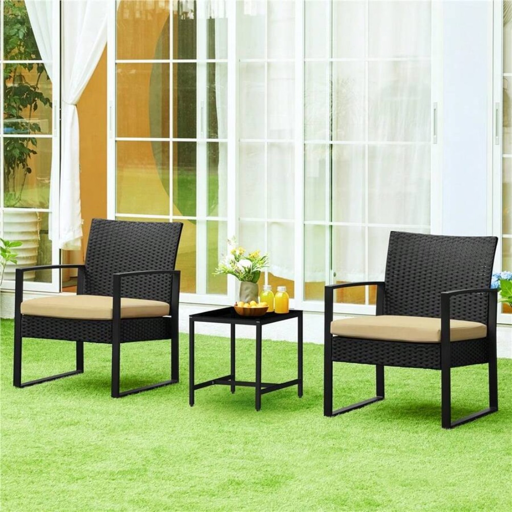 طقم أثاث خارجي من 3 قطع مصنوع  - مراجعة Outdoor Furniture Table And Chairs وسعره