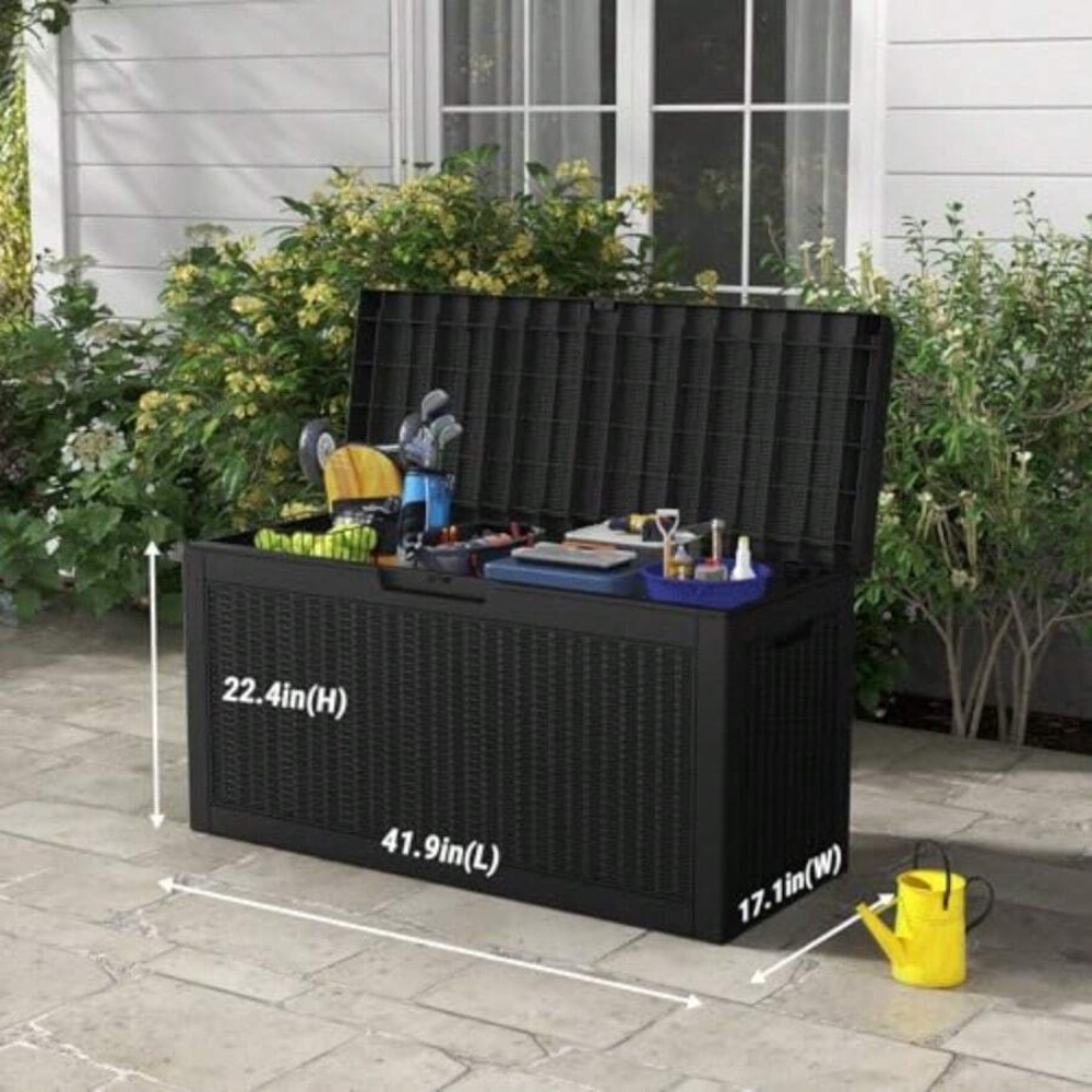 صندوق تخزين خارجي مقاوم للماء  - مراجعة Outdoor Furniture Resin وسعره