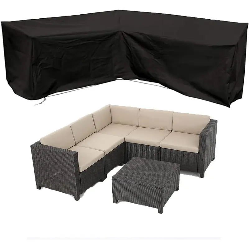 غطاء أريكة خارجي على شكل حرف L - مراجعة Outdoor Furniture Plans وسعره