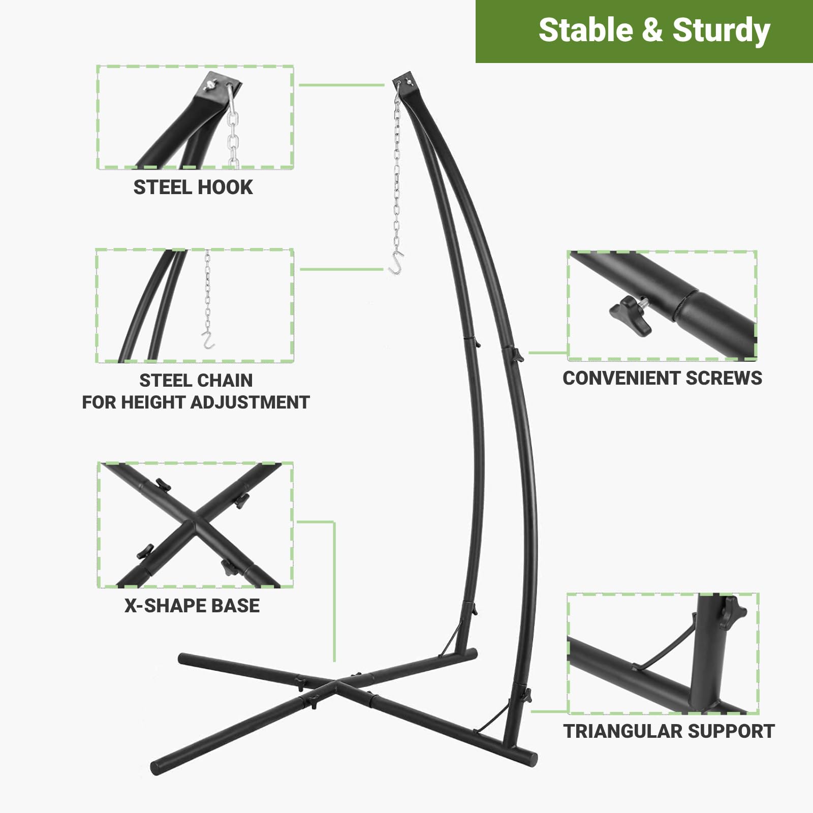حامل أرجوحة هاموك، حامل على شك - مراجعة Hammock With Stand وسعره