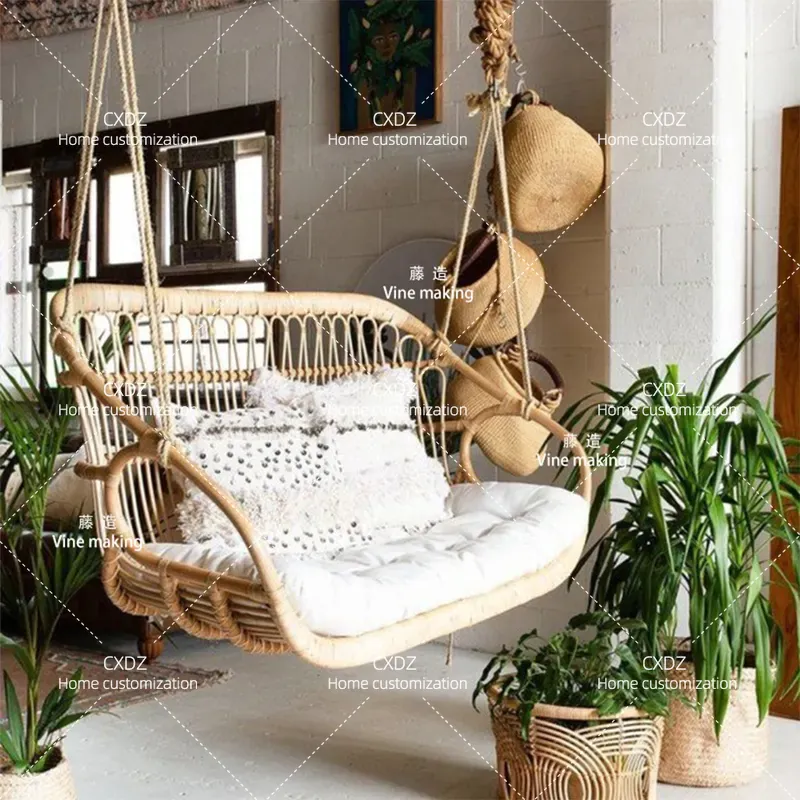 كرسي معلق مزدوج من الروطان للا - مراجعة Outdoor Furniture Bali وسعره
