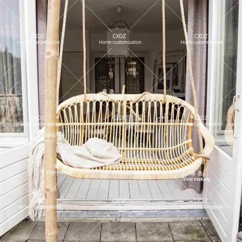 كرسي معلق مزدوج من الروطان للا - مراجعة Outdoor Furniture Bali وسعره