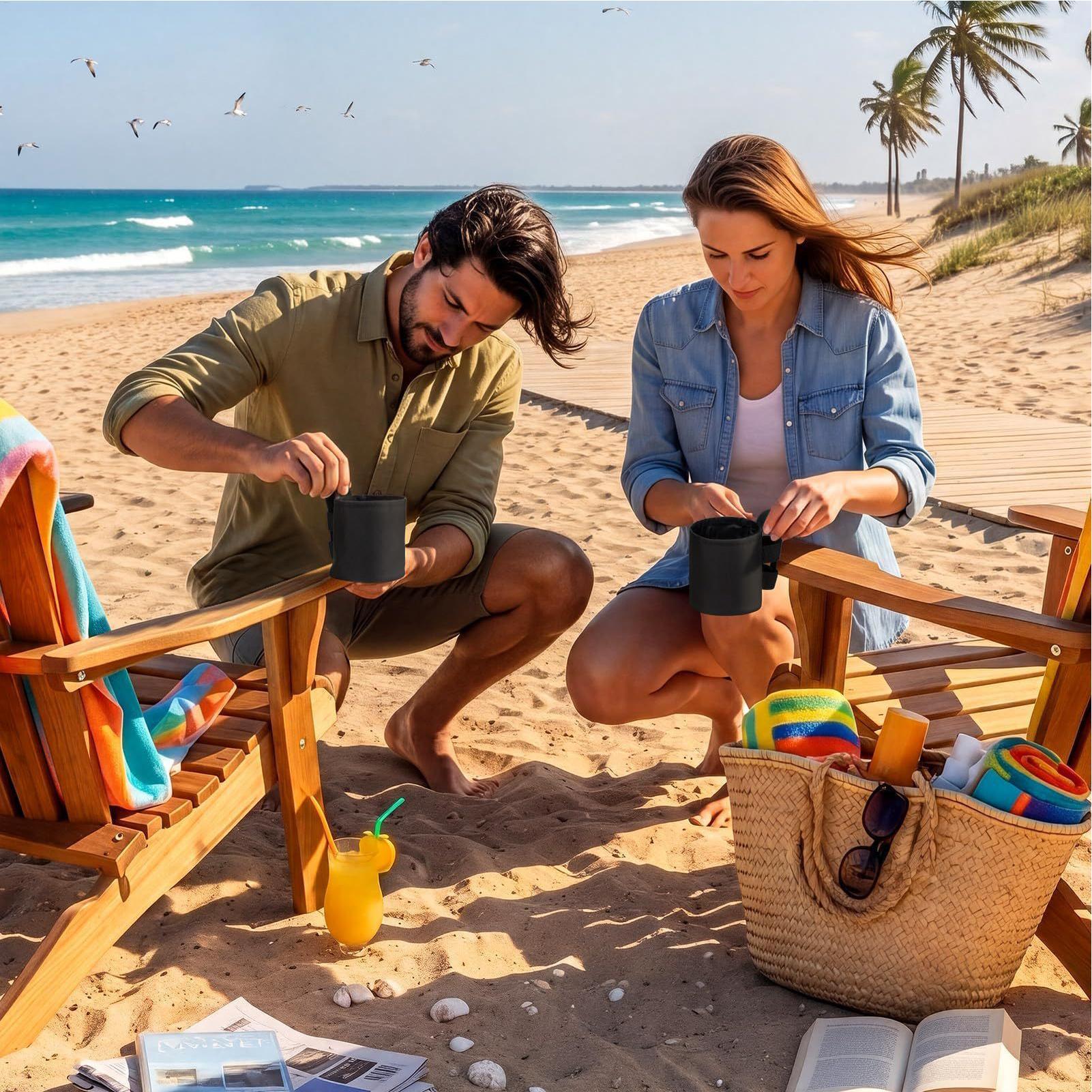 حامل أكواب لكرسي الشاطئ مصنوع  - مراجعة Outdoor Furniture Costco وسعره