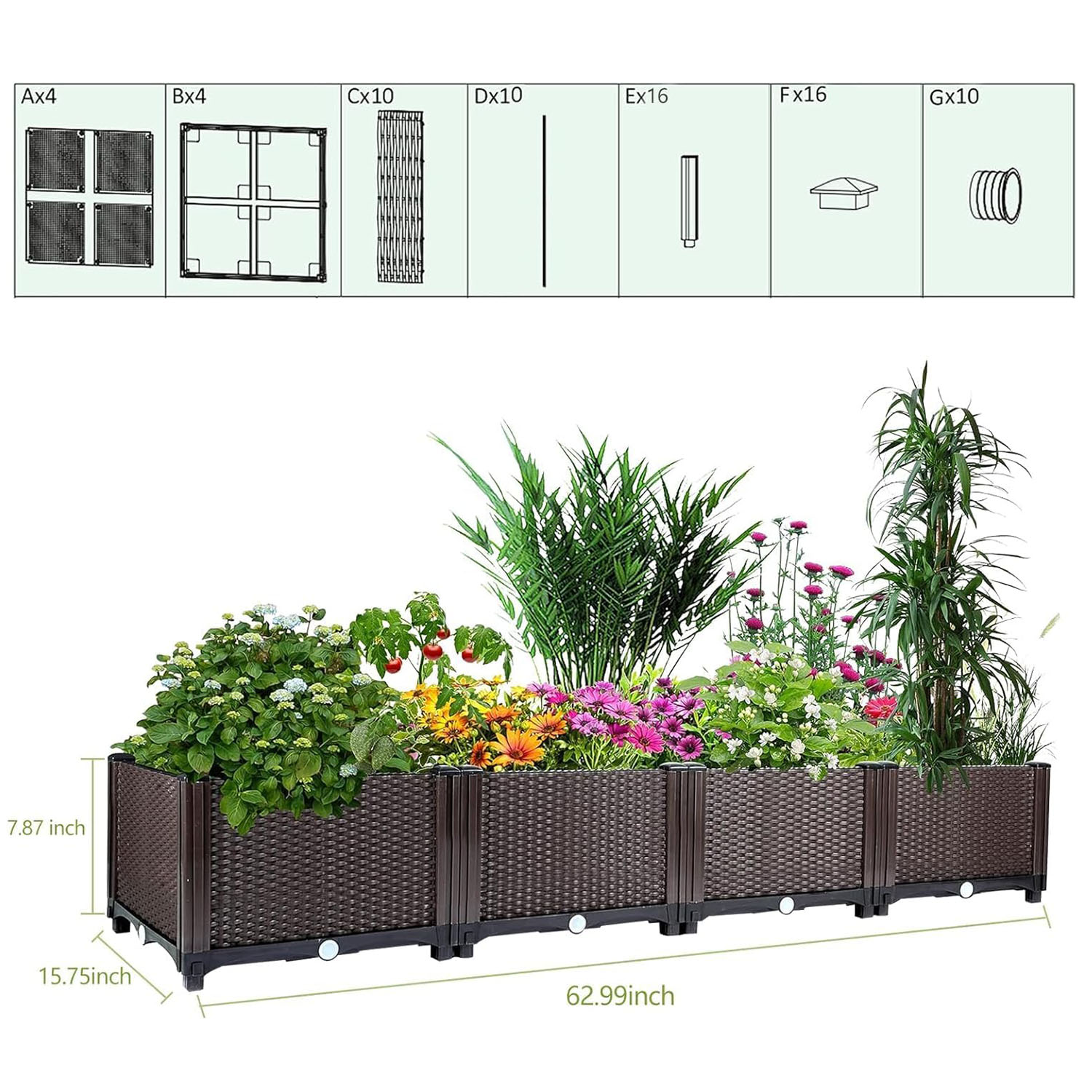 حوض زراعة مرتفع ذاتي الري - صن - مراجعة Outdoor Daybed Furniture وسعره