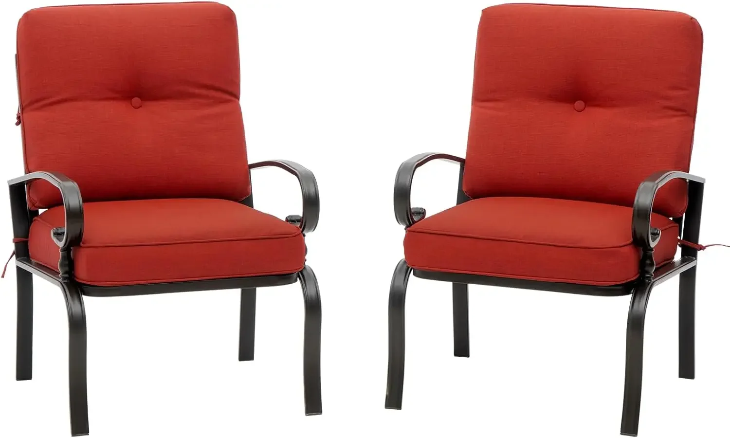 كراسي بيسترو معدنية حمراء للاس - مراجعة Outdoor Furniture Metal Chairs وسعره