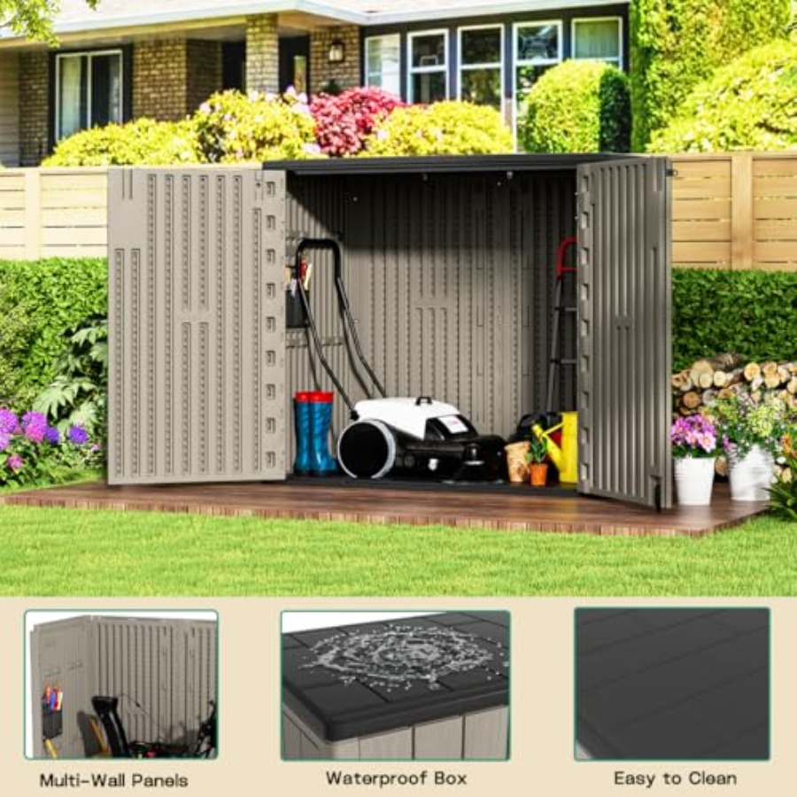 مخزن أفقي خارجي، مصنوع من الرا - مراجعة Outdoor Furniture Resin وسعره