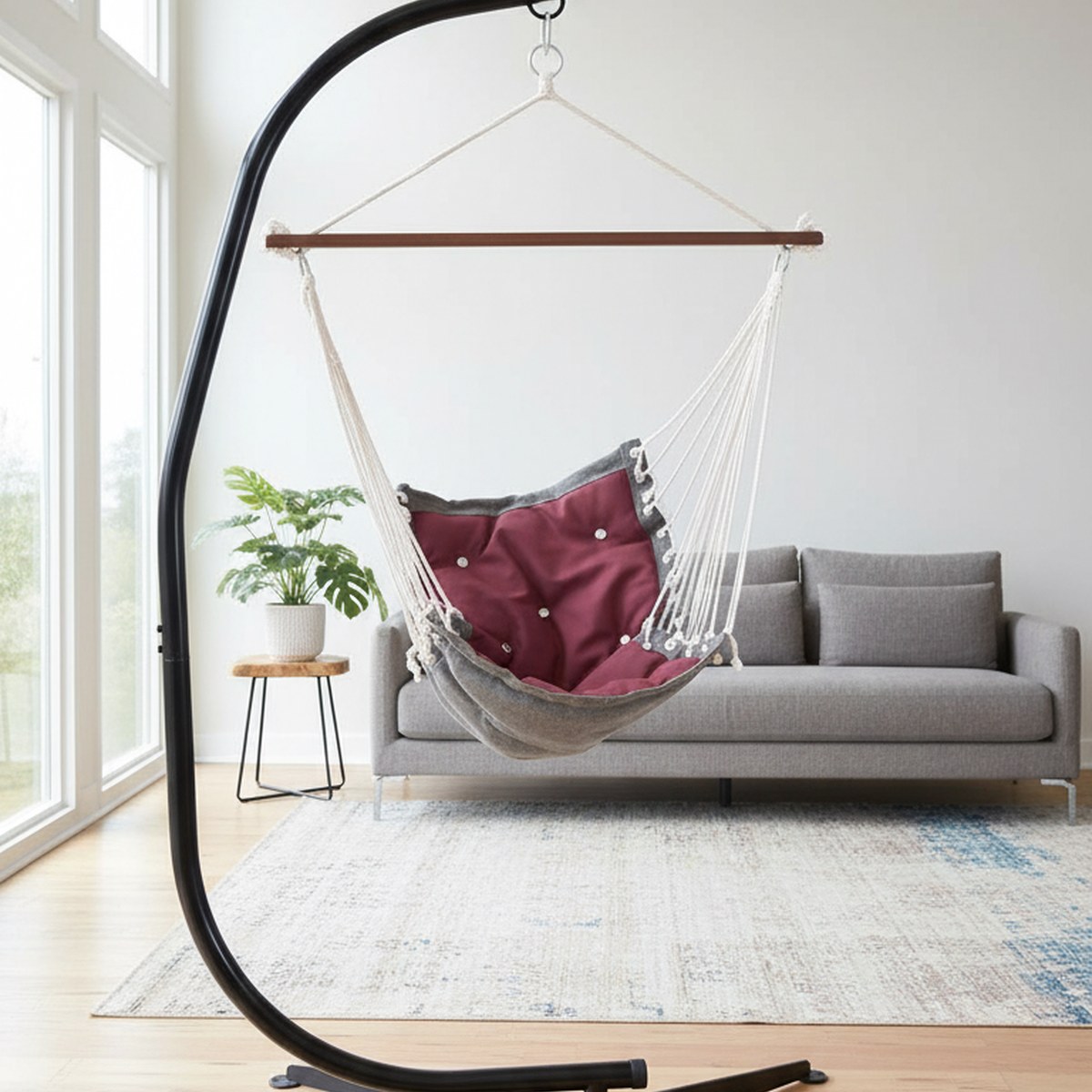 حامل كرسي أرجوحة من الفولاذ ال - مراجعة Hammock With Stand وسعره